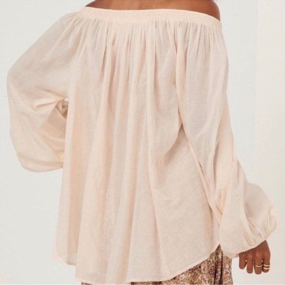 Spell Honey Blouse Peach XS Oversized pre-owned - Picture 2 of 3
